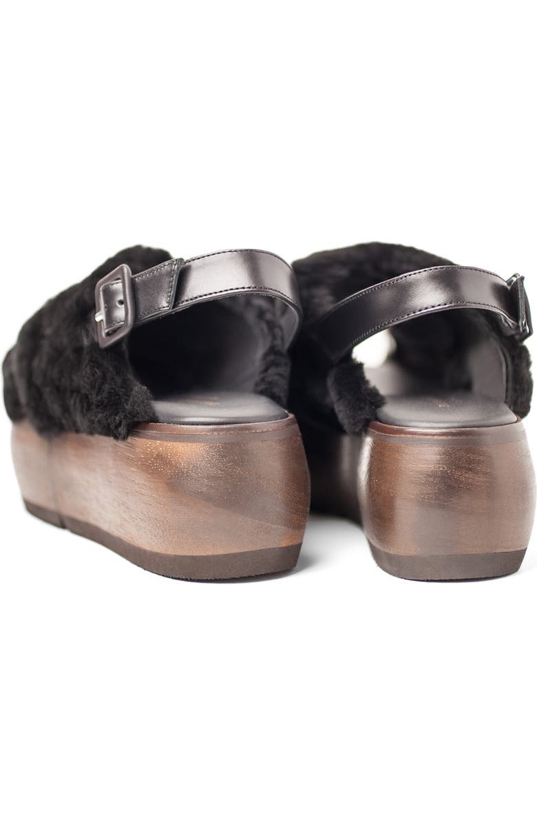 Paloma Barcelo Viola Moution Genuine Shearling Platform Sandal, Alternate, color,