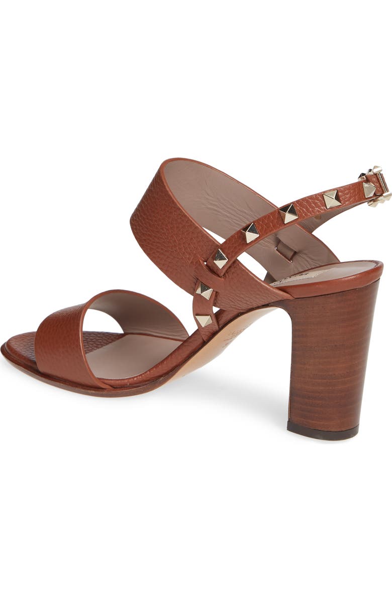 Valentino Garavani Rockstud Slingback Block Heel Sandal, Alternate, color,