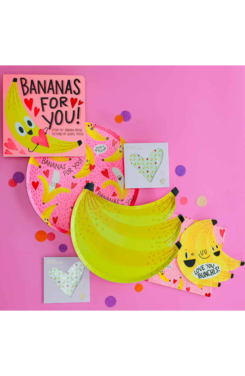 Daydream Society Bananas For You Large Valentine's Day Plates, Alternate, color, Assorted Pre-Pack