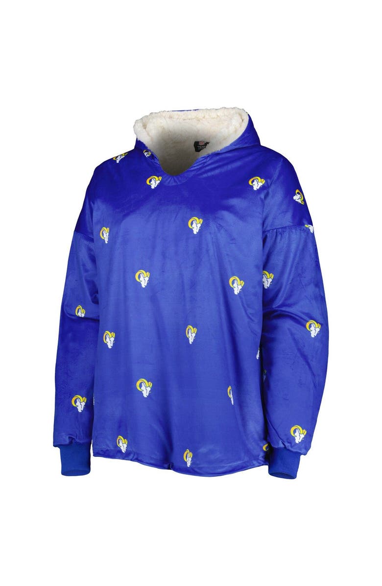 FOCO Los Angeles Rams Repeat Print Reversible Hoodeez, Alternate, color, Royal