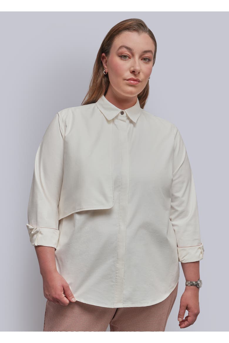 The Empower Oxford Storm Flap Button Up, Alternate, color, WHITE