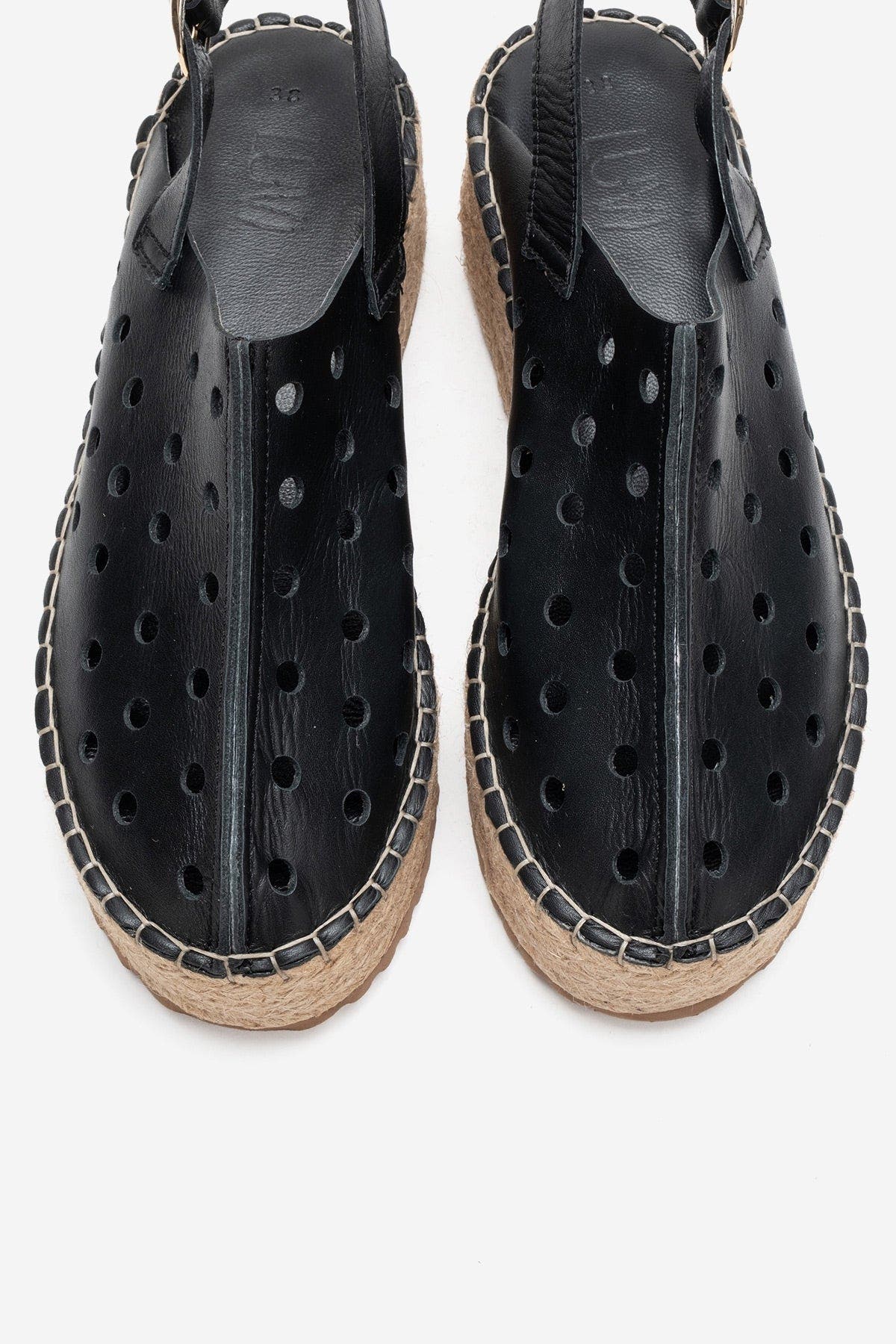 Forever & Always Shoes Fraga Leather Wedge Sandal, Alternate, color, Black