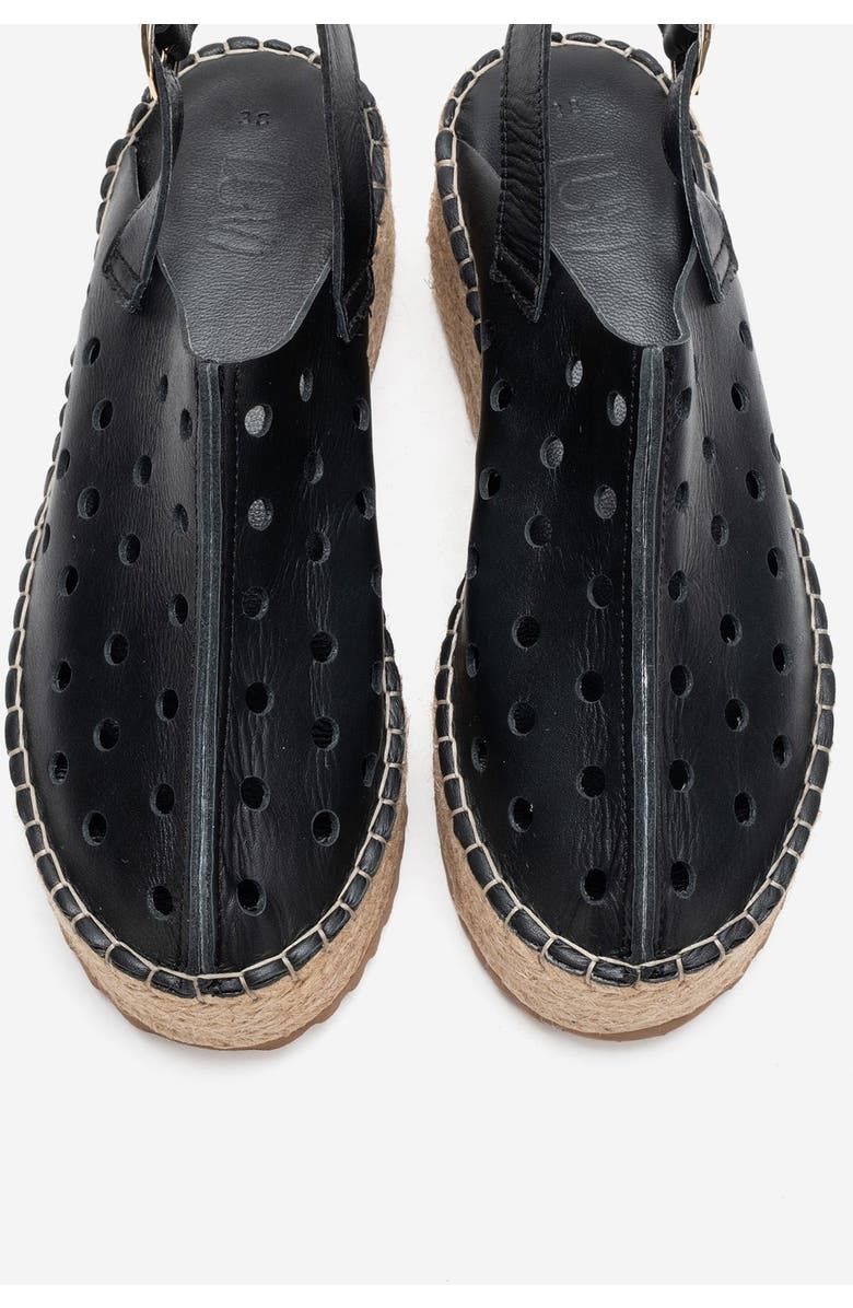 Forever & Always Shoes Fraga Leather Wedge Sandal, Alternate, color, Black