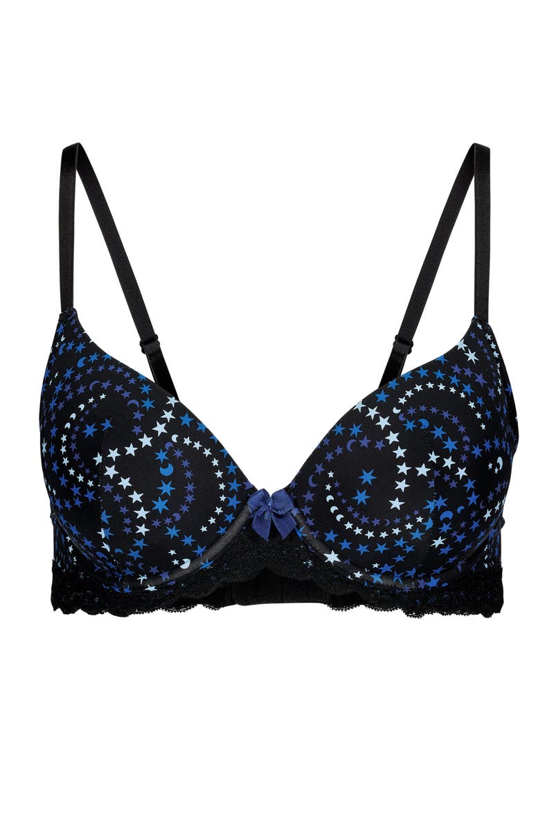 Adore Me Kati Contour Demi Bra, Alternate, color, Novelty Black