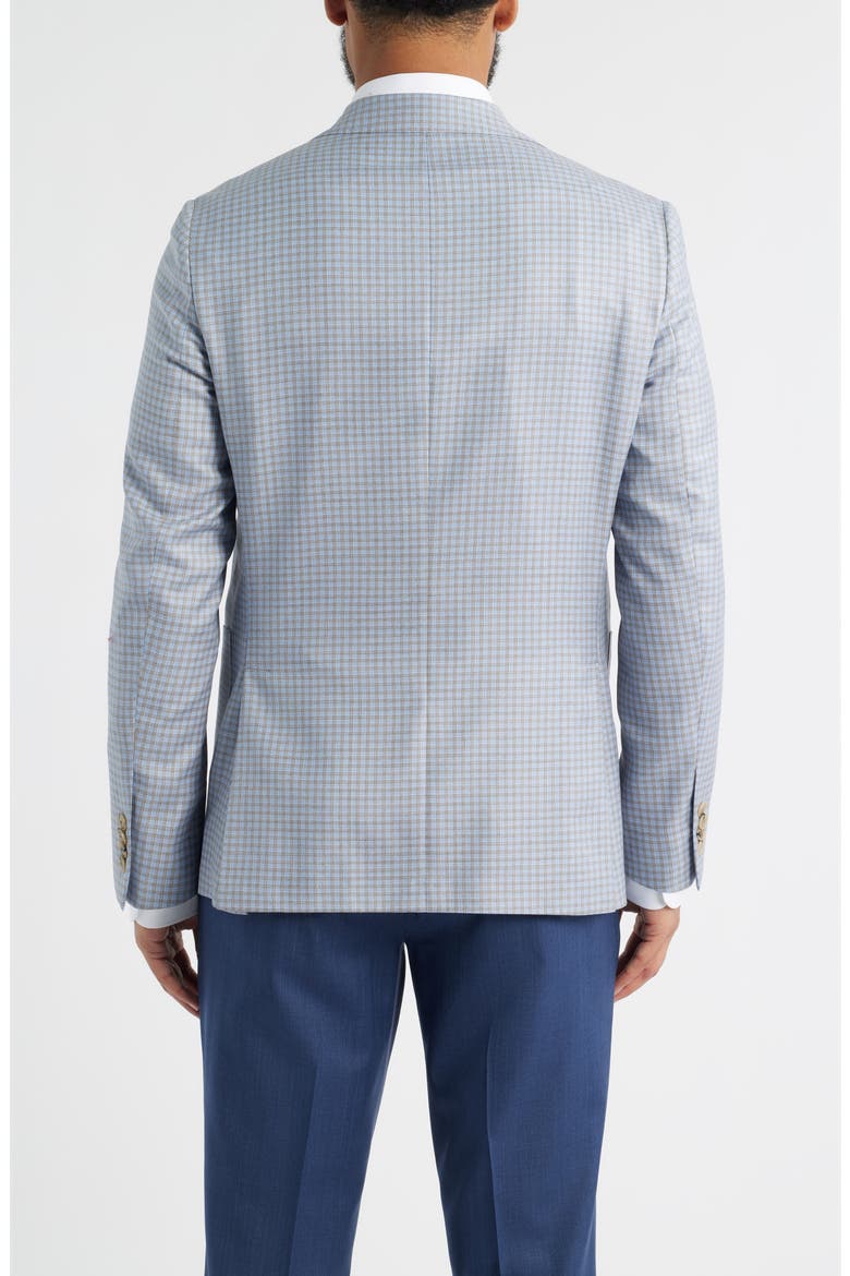 Morton Contemporary Fit Light Blue Graph Check Wool Sport Coat, Alternate, color, LIGHT BLUE