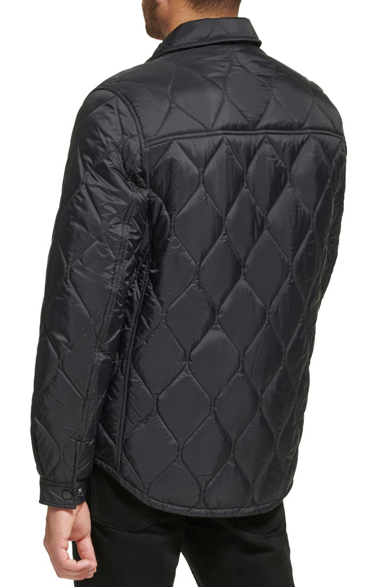 Water Resistant Quilted Shirt Jacket