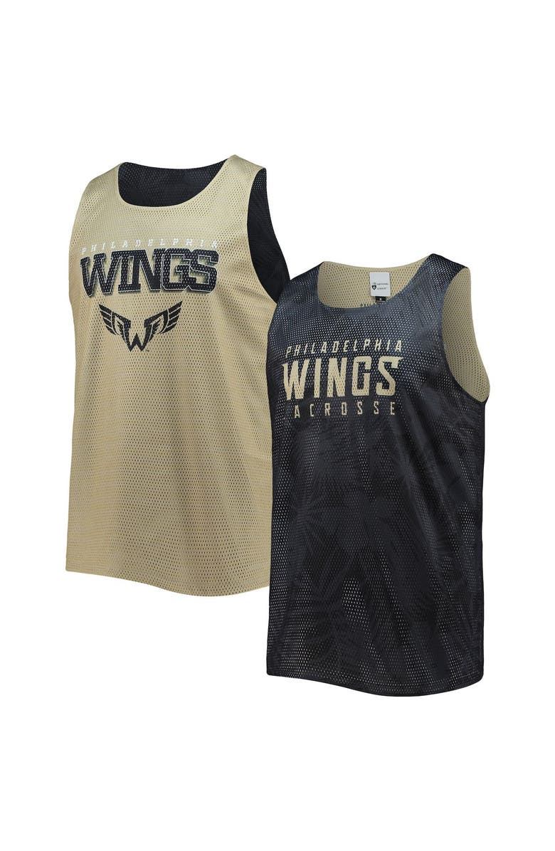 FOCO Men's FOCO Black/Gold Philadelphia Wings Reversible Mesh Tank Top, Main, color, Black
