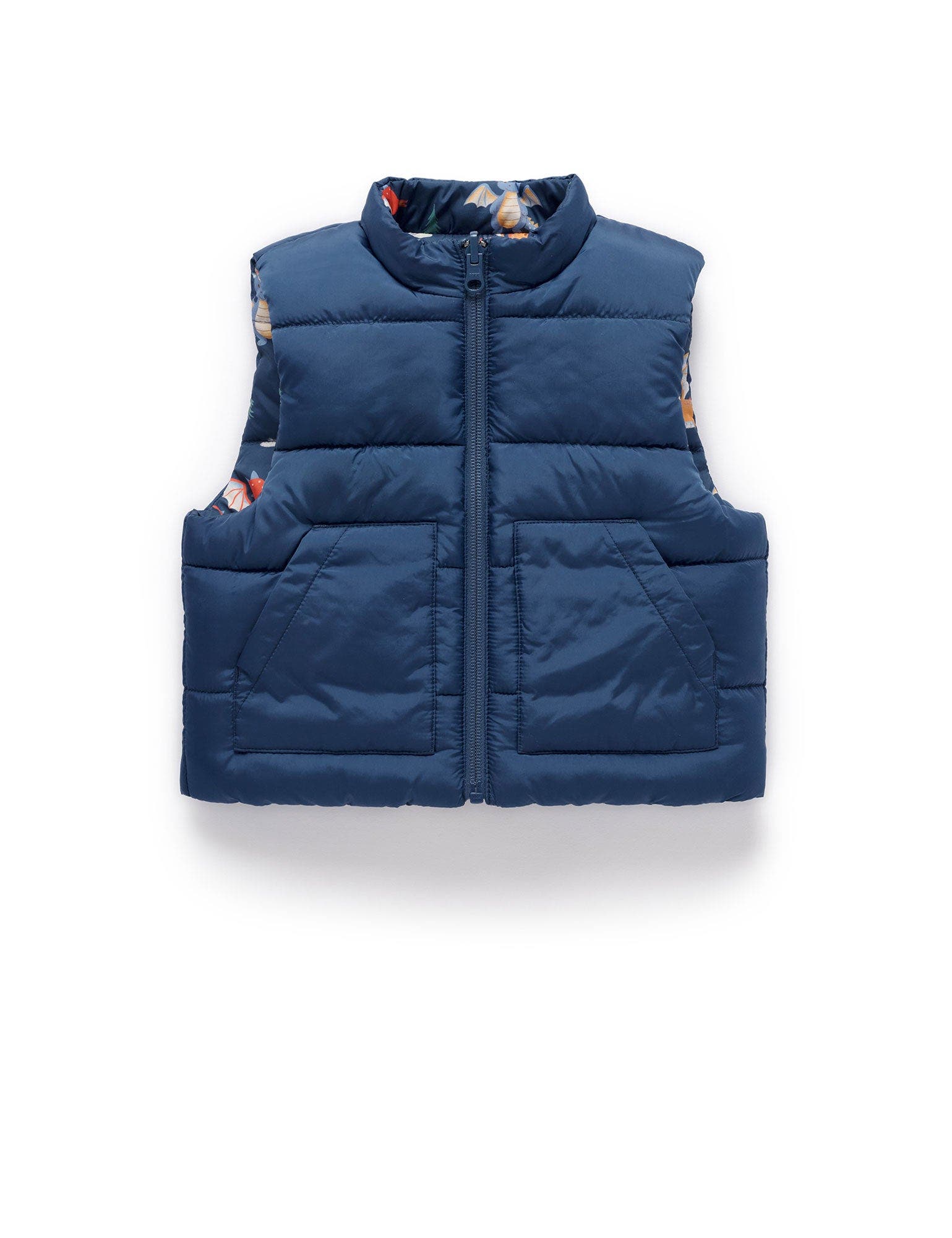 Purebaby Baby Boy's Reversible Puffer Vest | Nordstrom