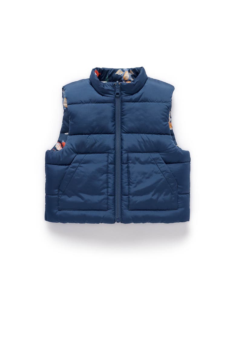 Baby Boy's Reversible Puffer Vest, Alternate, color, Dragon Print