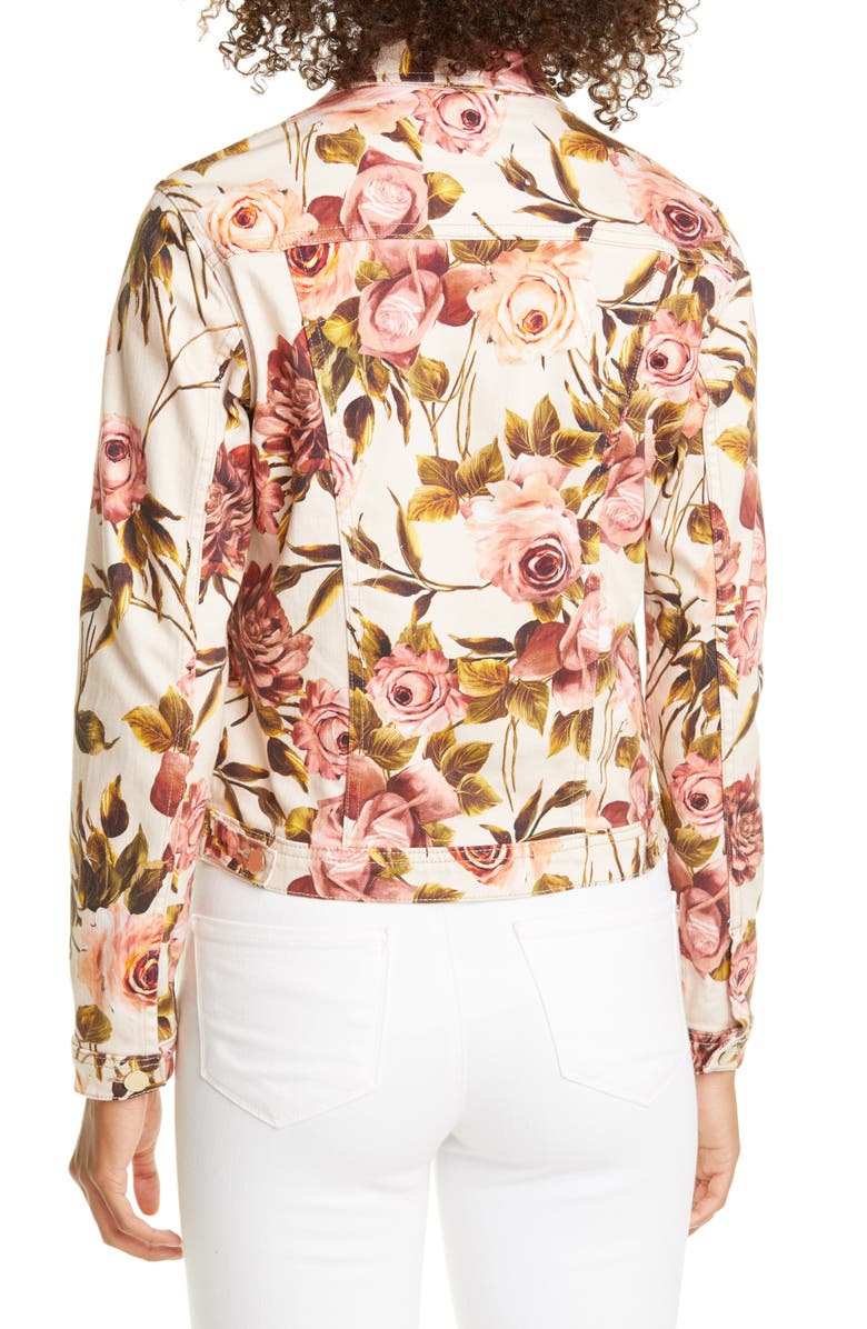 L'AGENCE Celine Floral Print Jacket, Alternate, color,