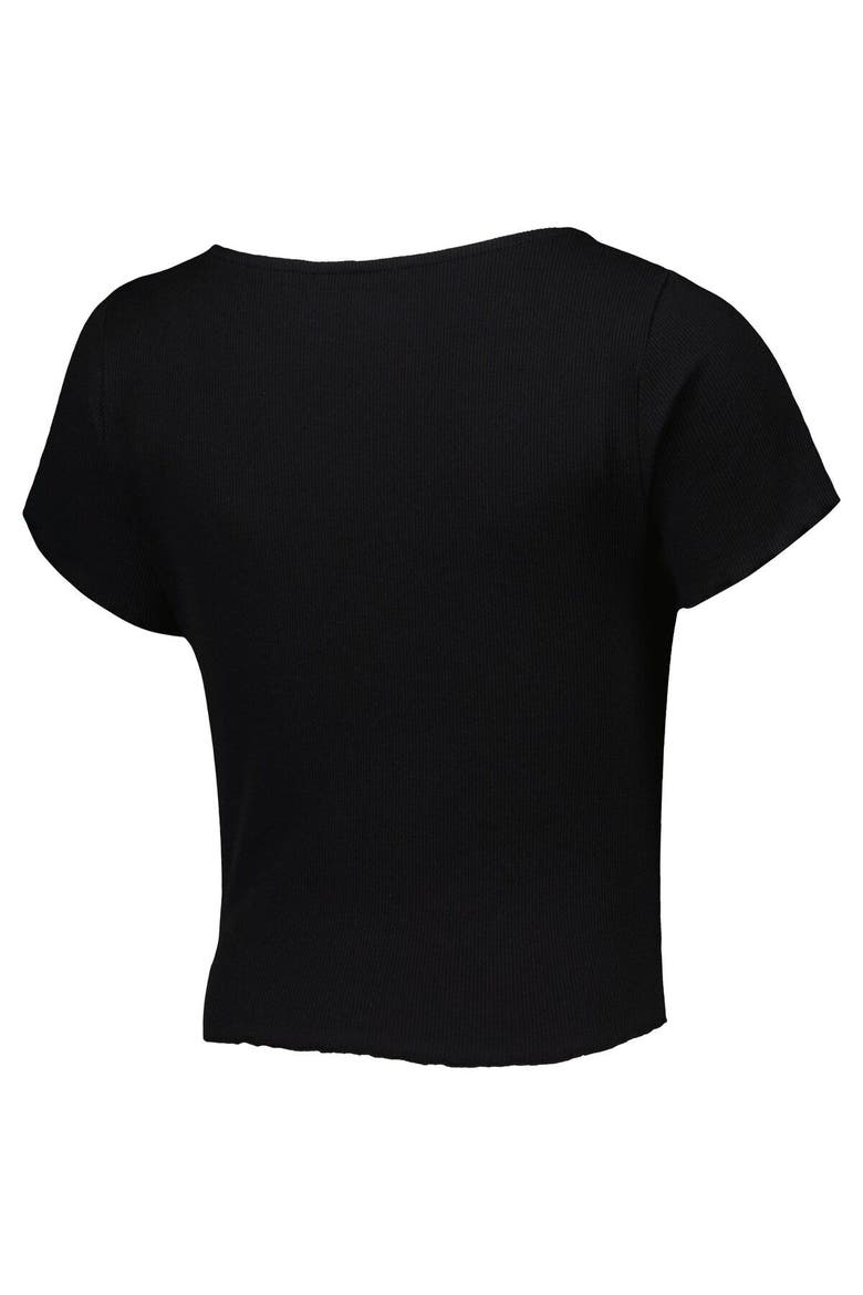 Women's Black Charlotte FC Baby Rib T-Shirt, Alternate, color, Black