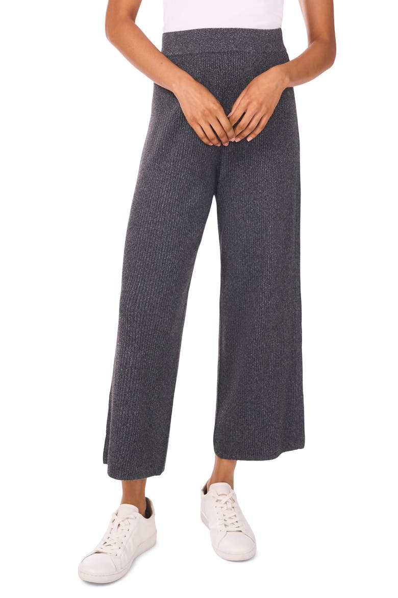 Rib Pull-On Pants, Main, color, GREY
