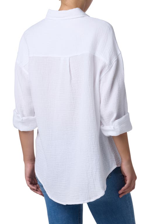 Joe's Gauze Boyfriend Button-up Shirt In White