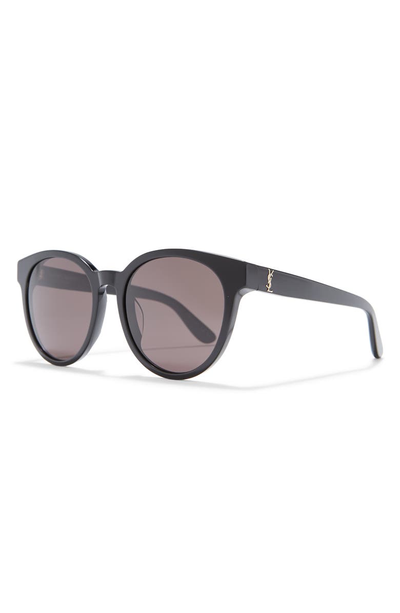 Saint Laurent 56mm Best Oval Sunglasses, Alternate, color, Black Black Black