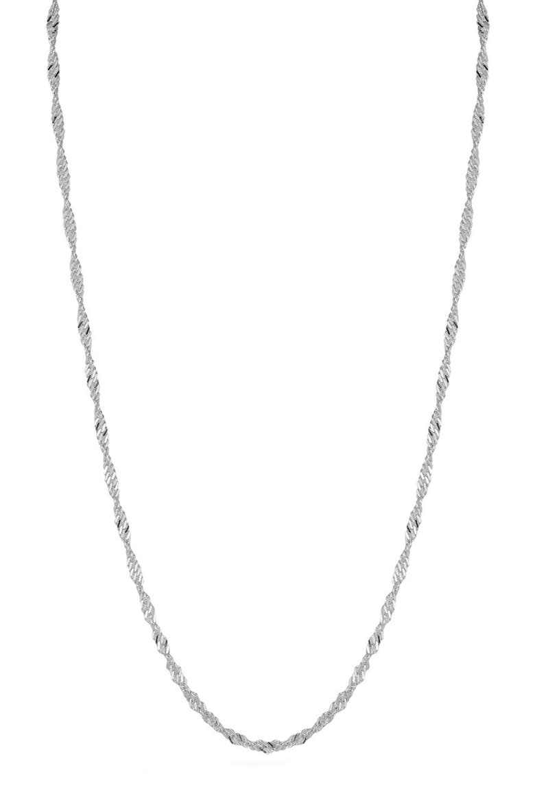 Singapore Chain Necklace, Main, color, SILVER