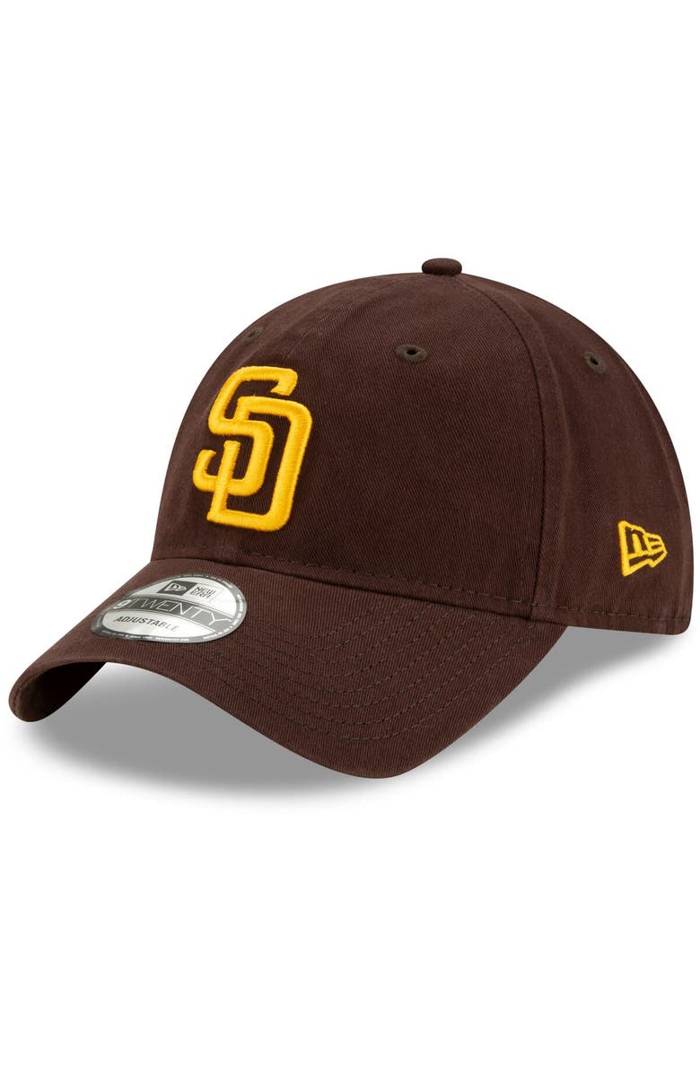 New Era Men's New Era Brown San Diego Padres Replica Core Classic 9TWENTY Adjustable Hat, Main, color, 