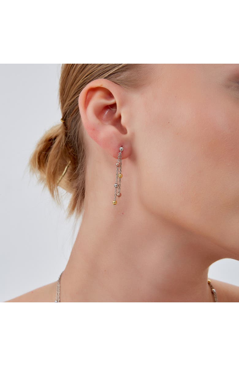 Spero London Dorica Sterling Silver Multi Bead Drop Earring, Alternate, color, Silver