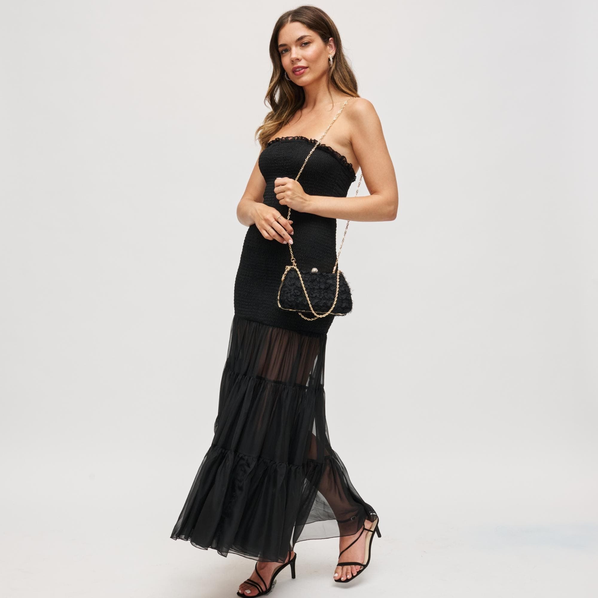 URBAN EXPRESSIONS HANDBAGS Maxi Evening Bag, Alternate, color, Black