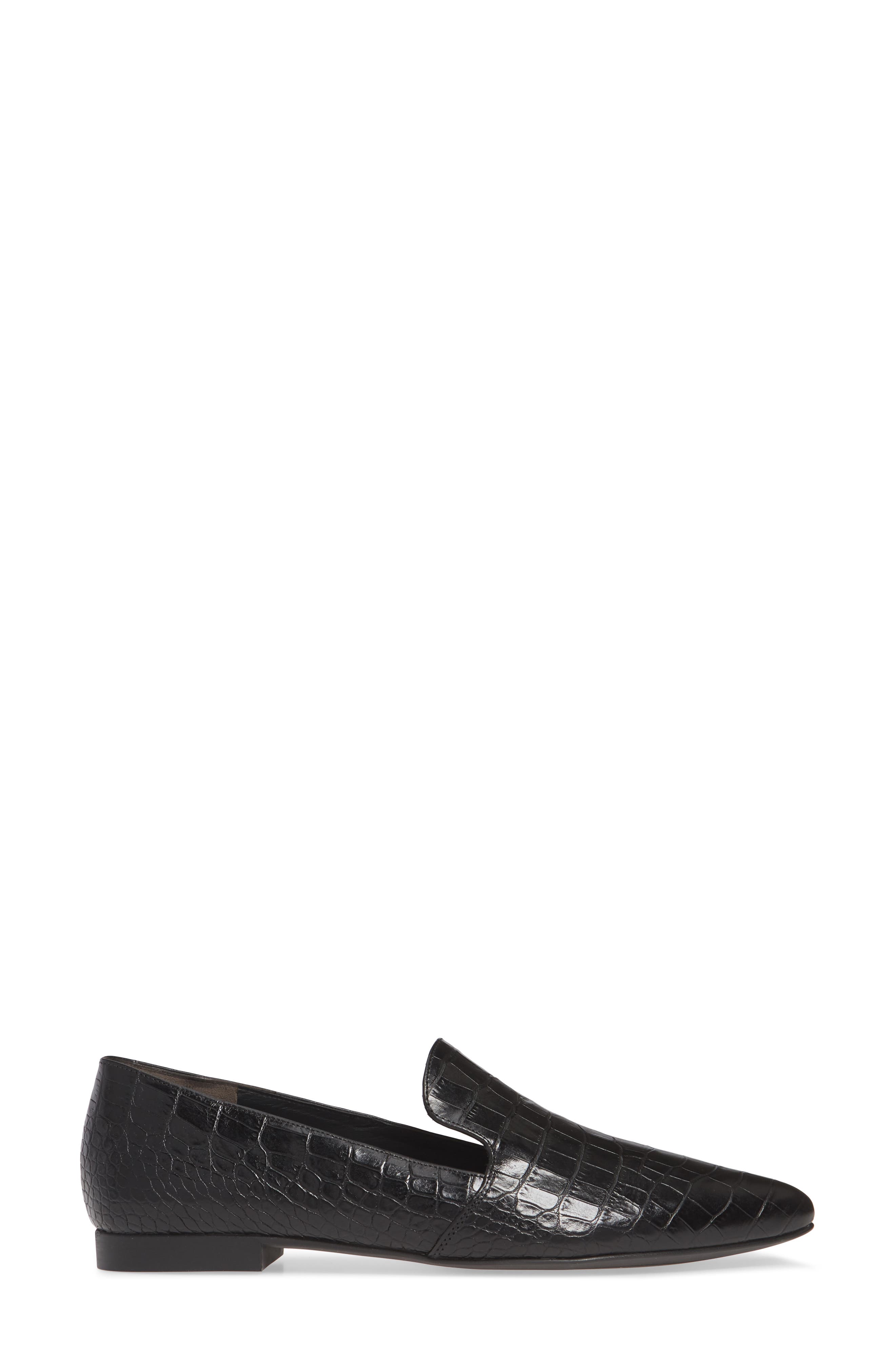 Belinda Pointed Toe Loafer, Alternate, color, BLACK CROCO