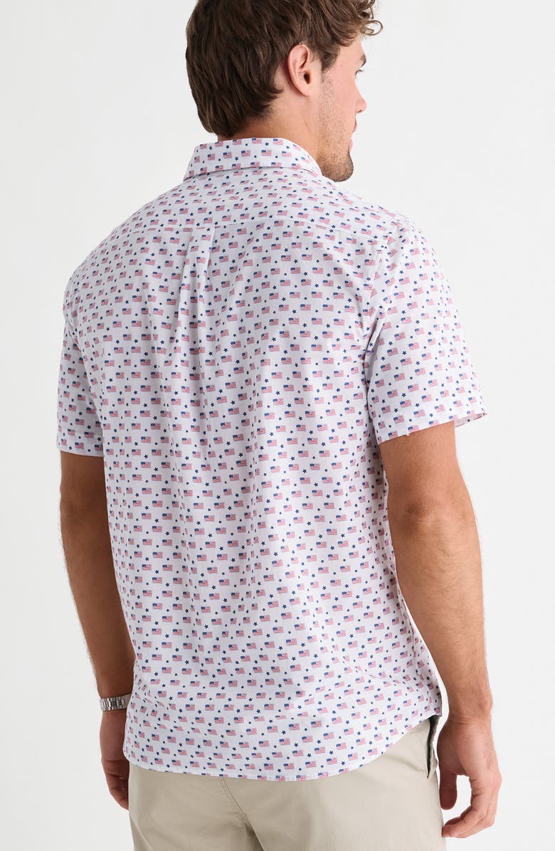 vineyard vines Flags & Stars Cotton Polo, Alternate, color, White Cap