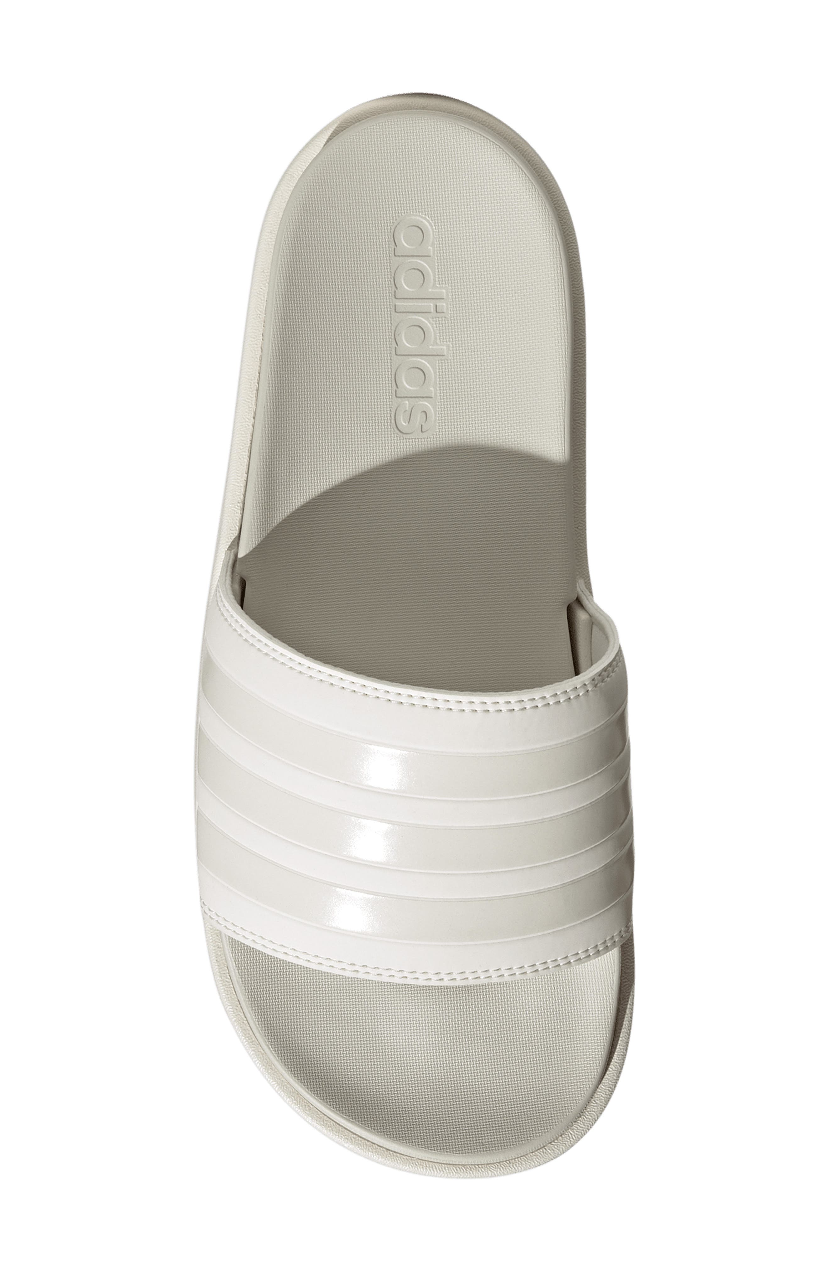 adidas Adilette Platform Slide Sandal, Alternate, color, Chalk White/ White/ Grey