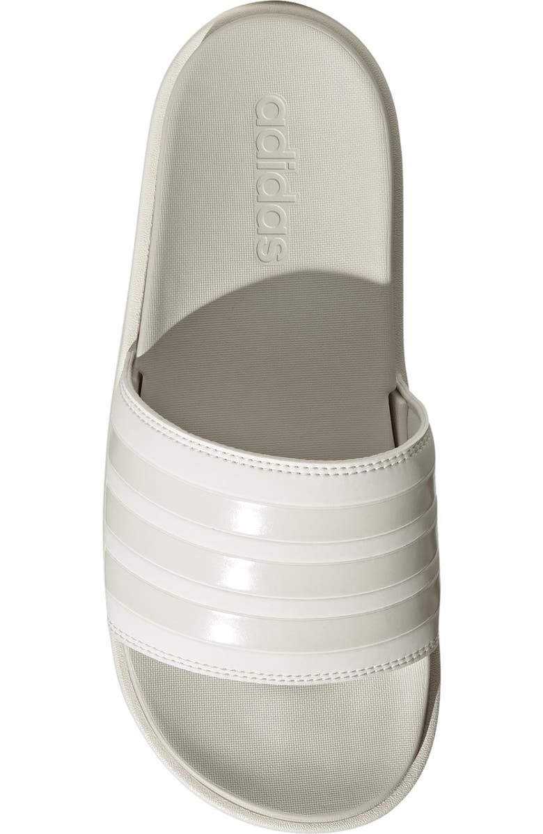 adidas Adilette Platform Slide Sandal, Alternate, color, Chalk White/ White/ Grey