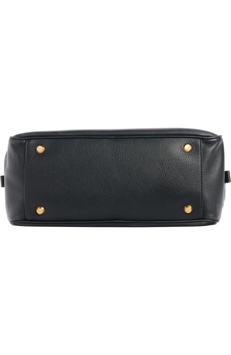 Balenciaga Medium Bowling Leather Satchel, Alternate, color, Black