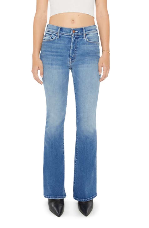 Flare mid shops rise jeans