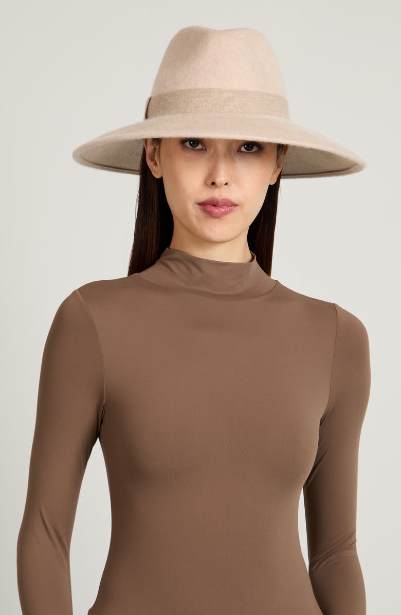 Eugenia Kim Emmanuelle Wool Felt Fedora, Alternate, color, Bone