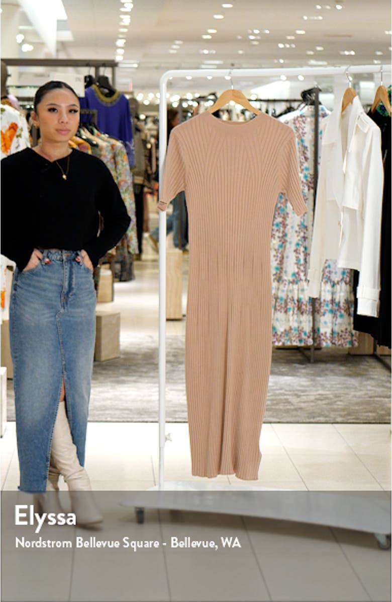 Maeve Rib Midi Sweater Dress, sales video thumbnail