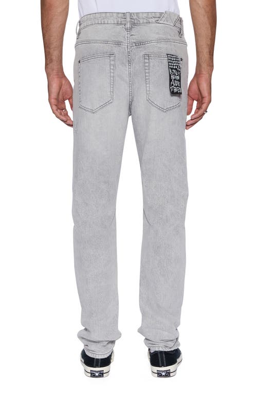 Ksubi Chitch Jupiter Skrawl Slim Tapered Leg Jeans In Gray