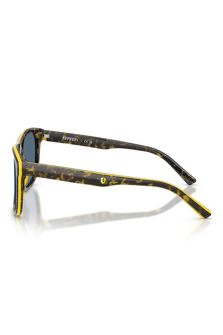 57mm Square Sunglasses, Alternate, color, GREY HAVANA/YELLOW/ DARK BLUE