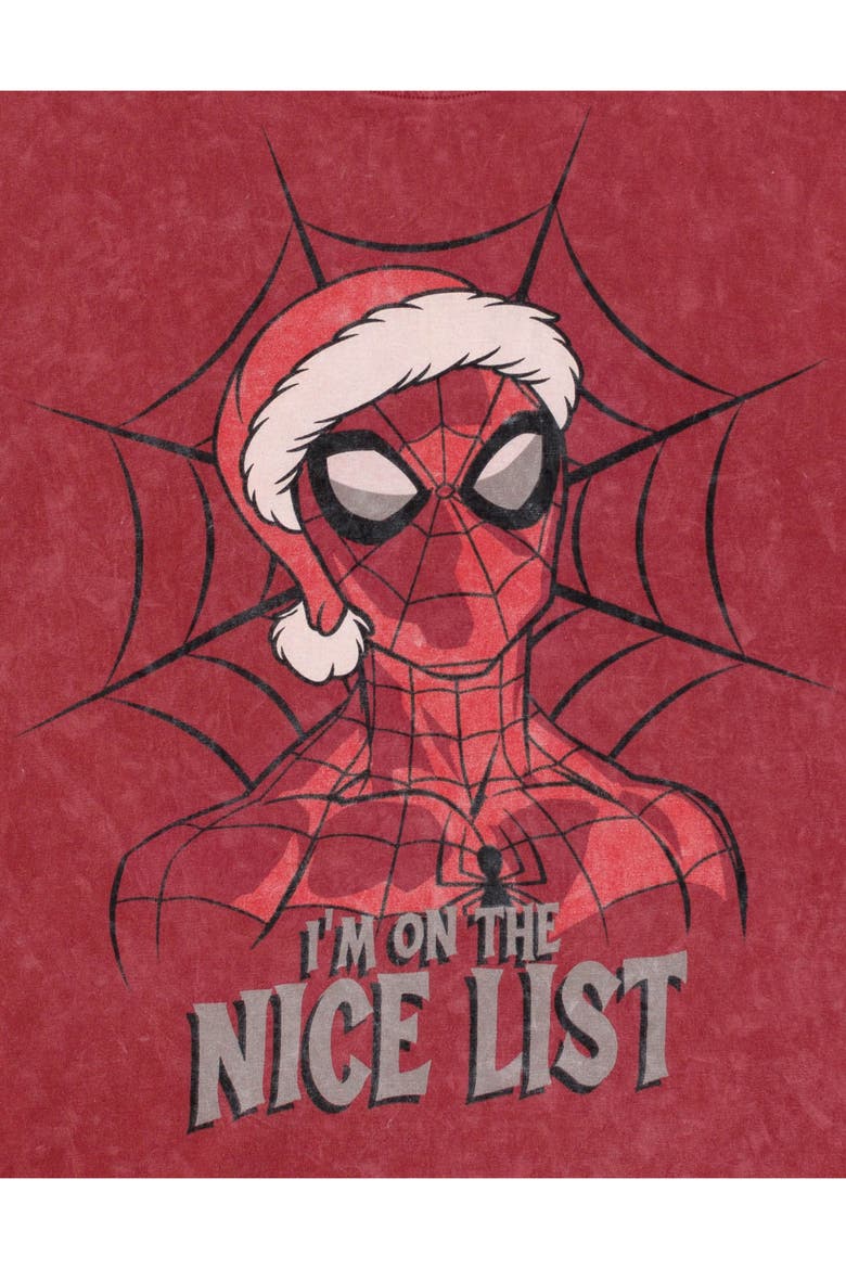 Cotton Short Sleeve Graphic T-Shirt, Alternate, color, Dark Red Spiderman