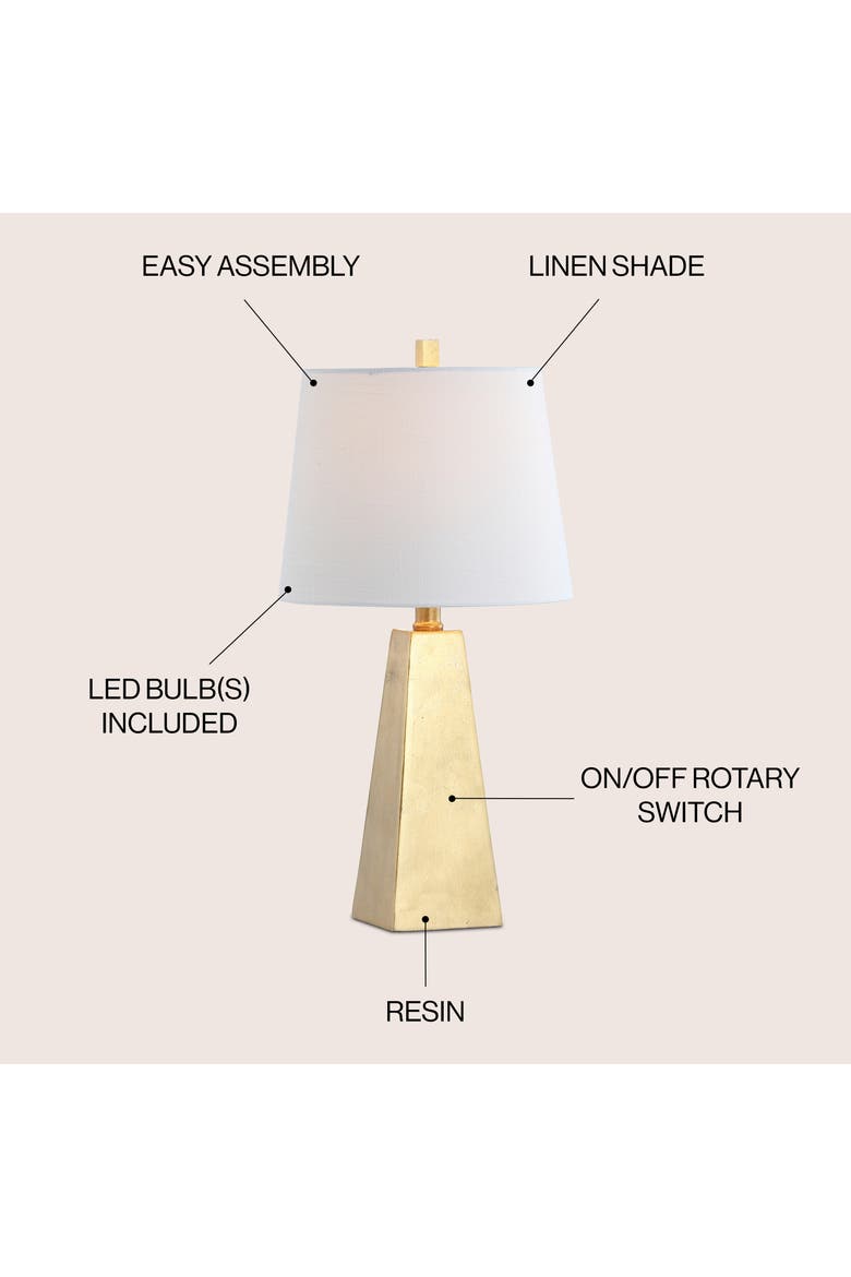 Owen Contemporary Resin LED Table Lamp, Alternate, color, Gold leaf