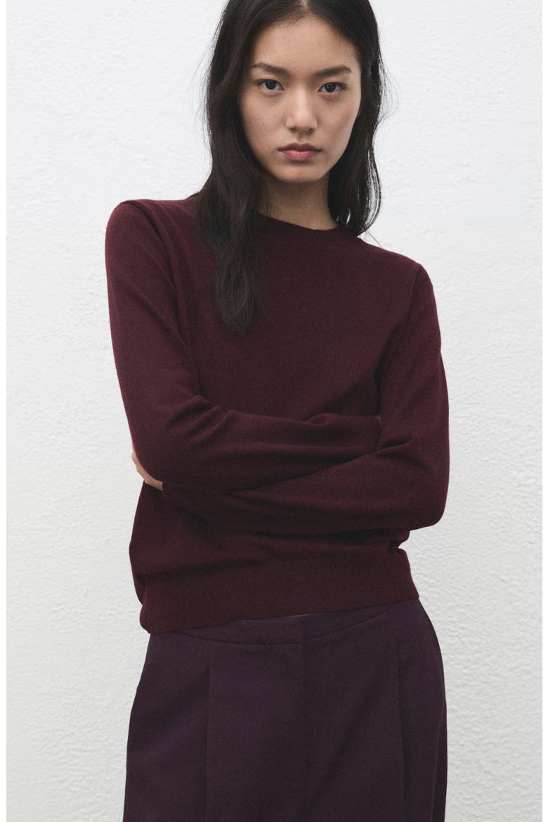 Pleated Wide Leg Pants, Alternate, color, MAROON