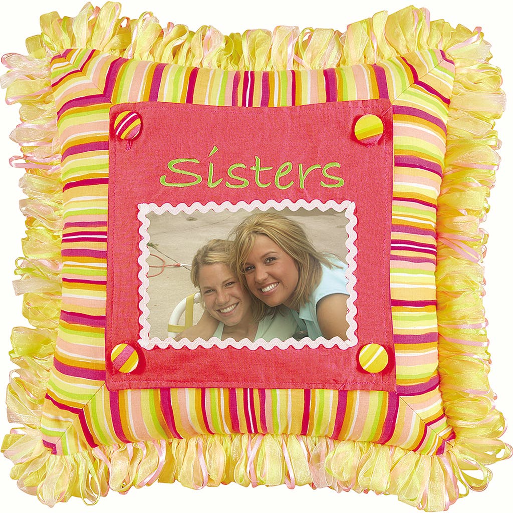 C & F Home C&f Home Sisters Picture Throw Pillow, 14" X 14" In Pink
