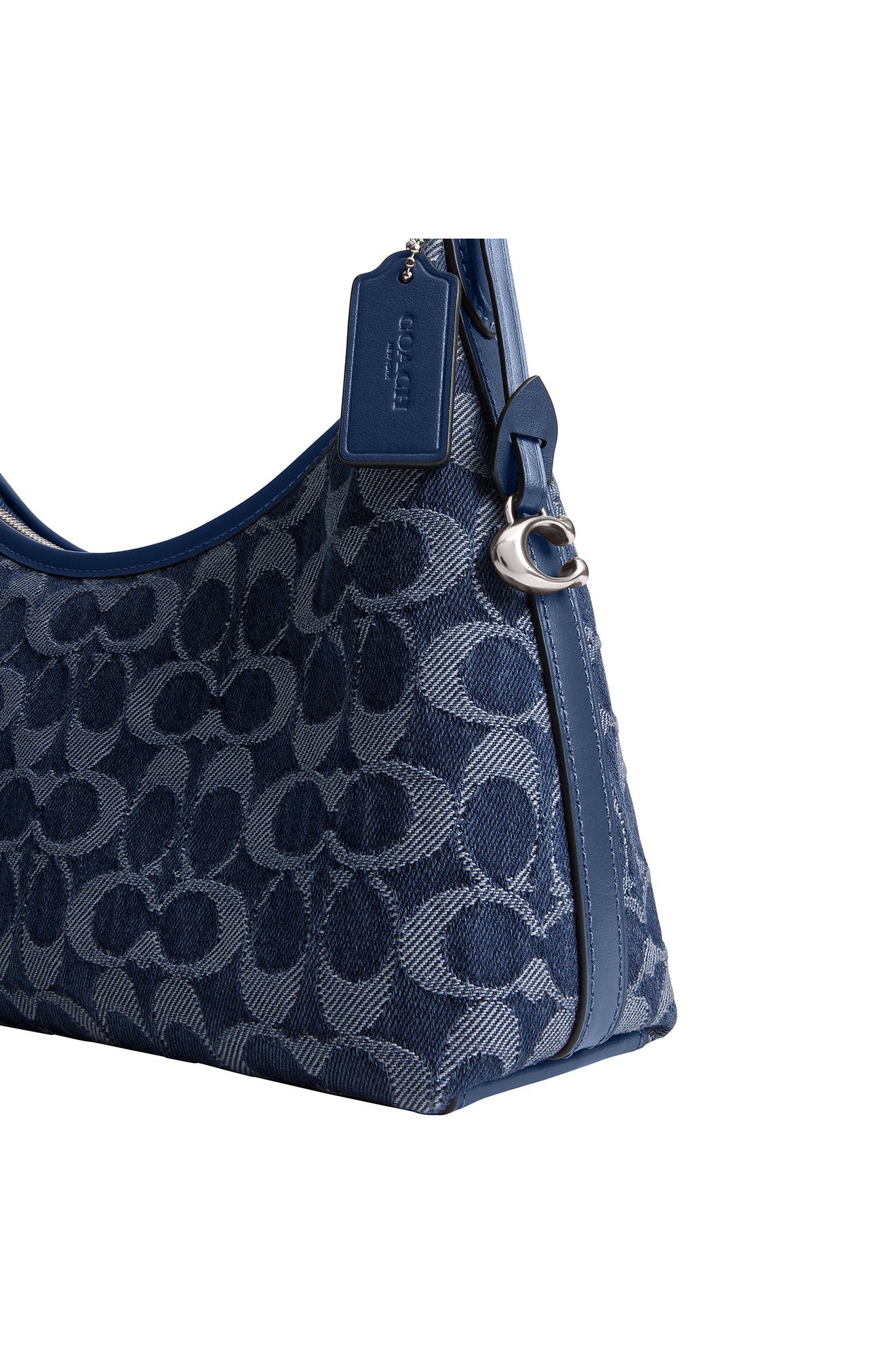 COACH Juliet Signature Washed Denim Shoulder Bag, Alternate, color, 