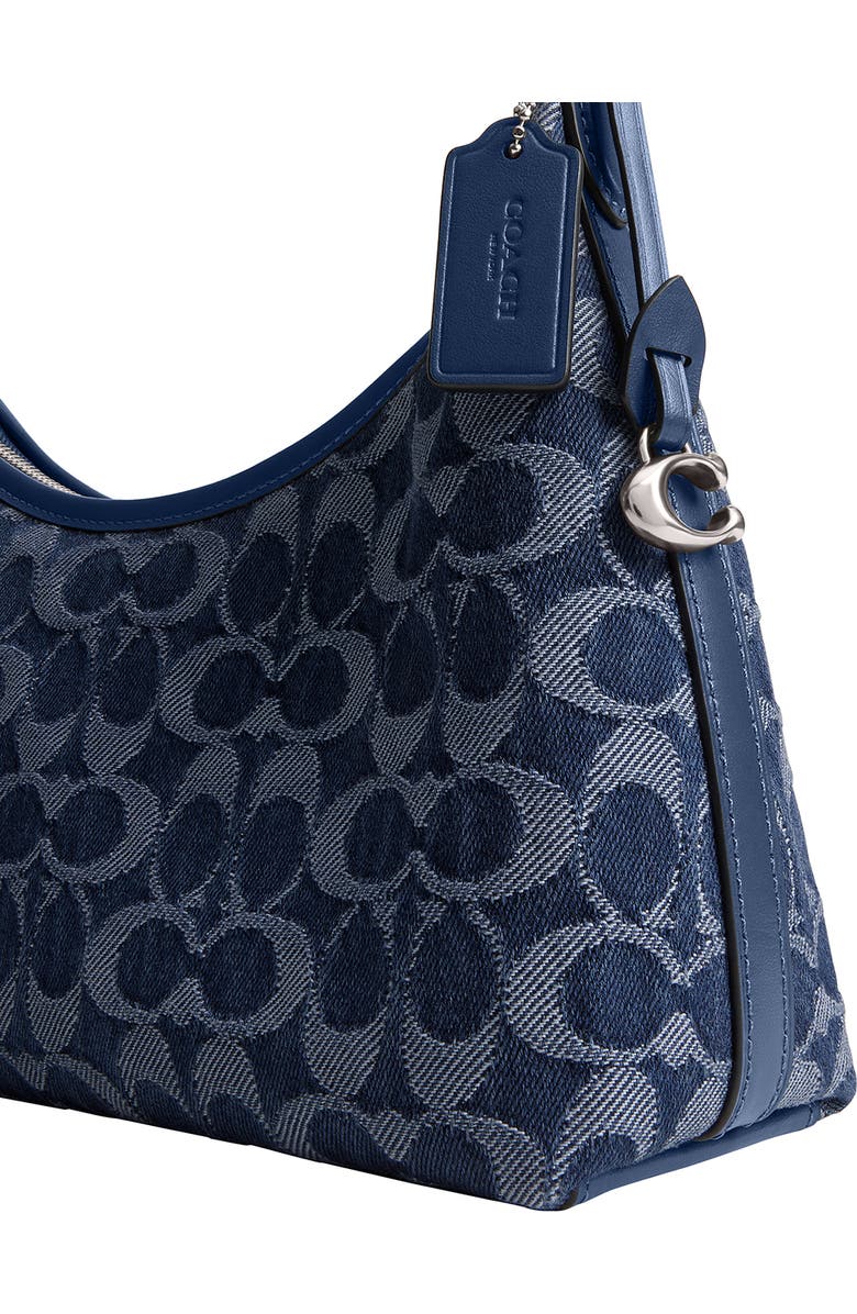 COACH Juliet Signature Washed Denim Shoulder Bag, Alternate, color,