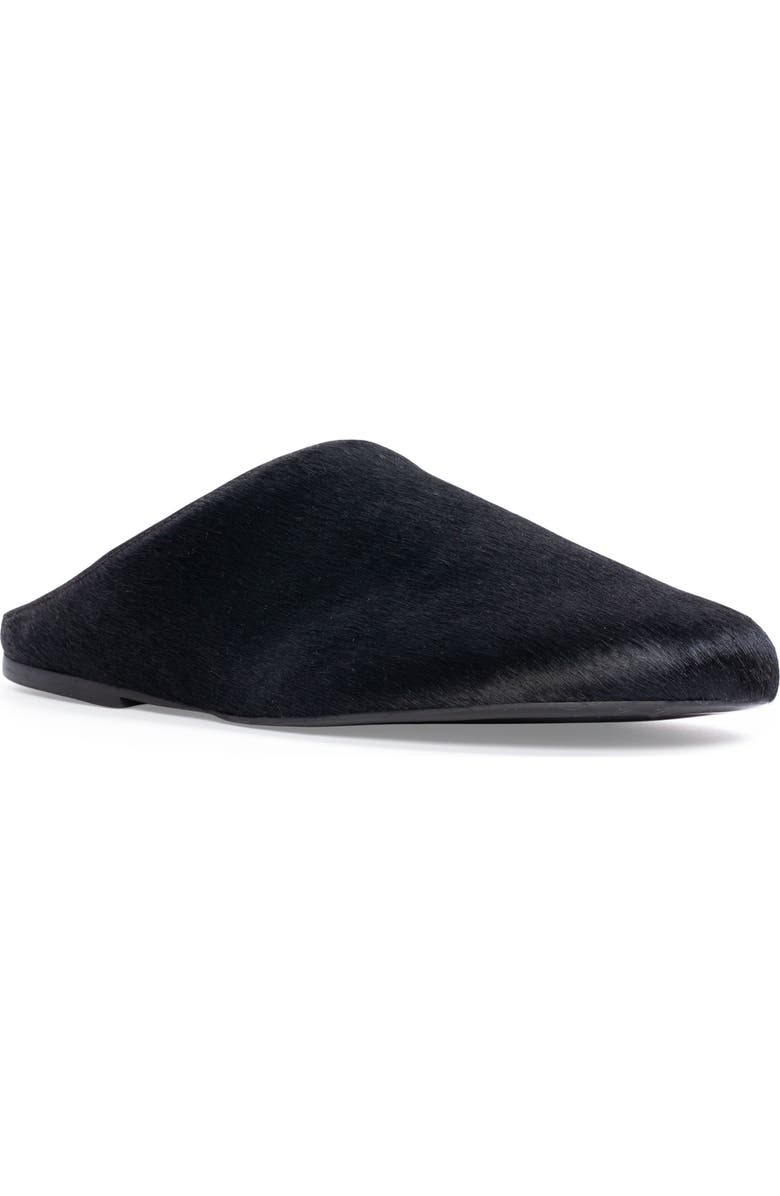 BLACK SUEDE STUDIO Arie Ponyhair Slipper, Alternate, color, Black Pony Hair