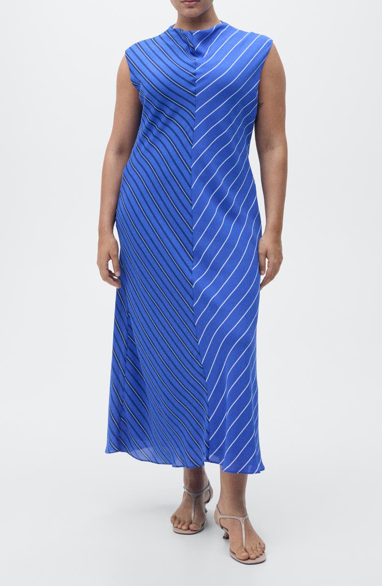 MANGO Chevron Stripe A-Line Dress, Alternate, color,