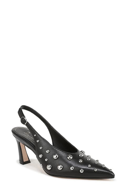 Elaine Stud Slingback Pointed Toe Pump (Women)