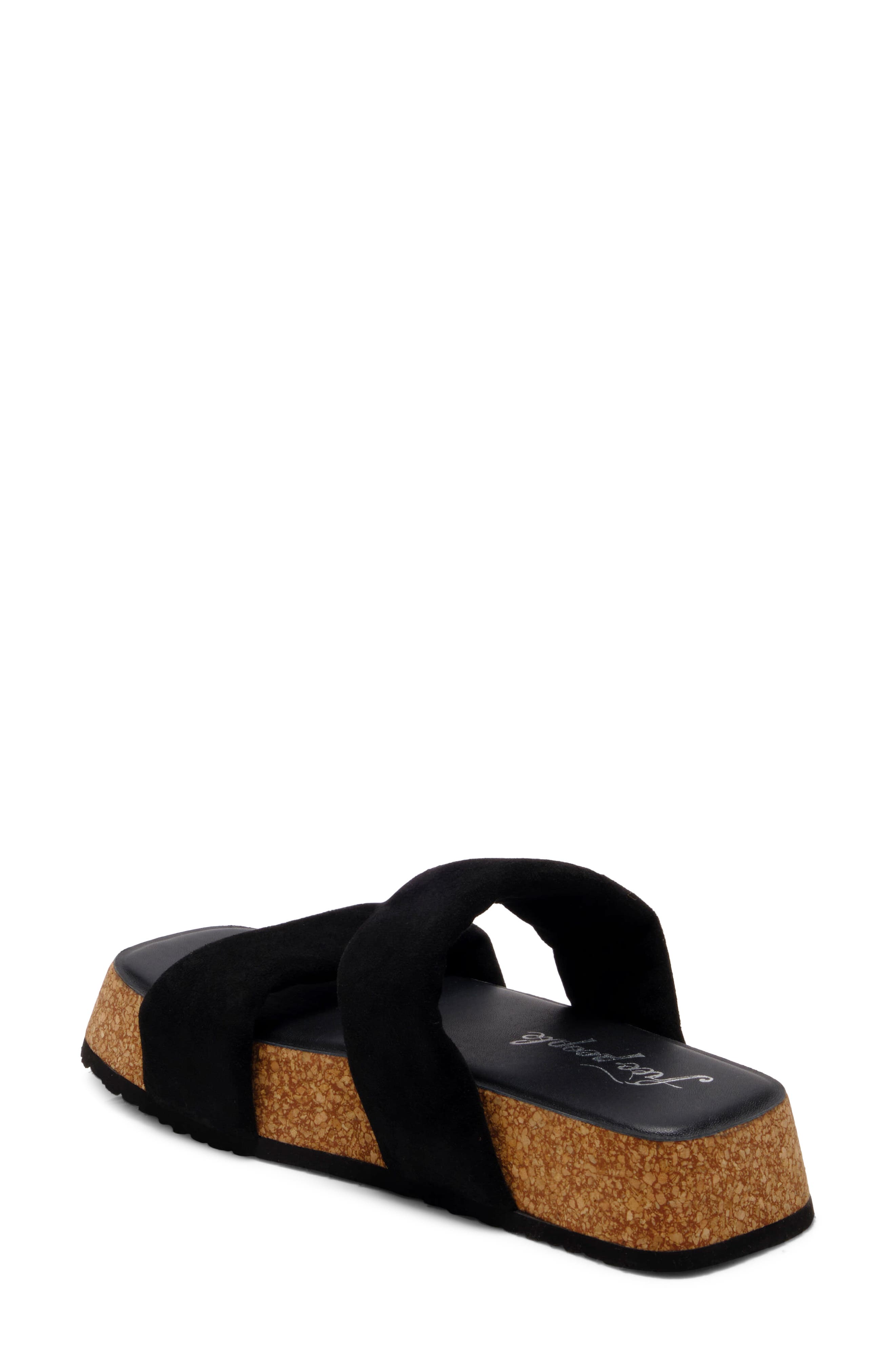 Free People Fairmont Platform Slide Sandal, Alternate, color, Black