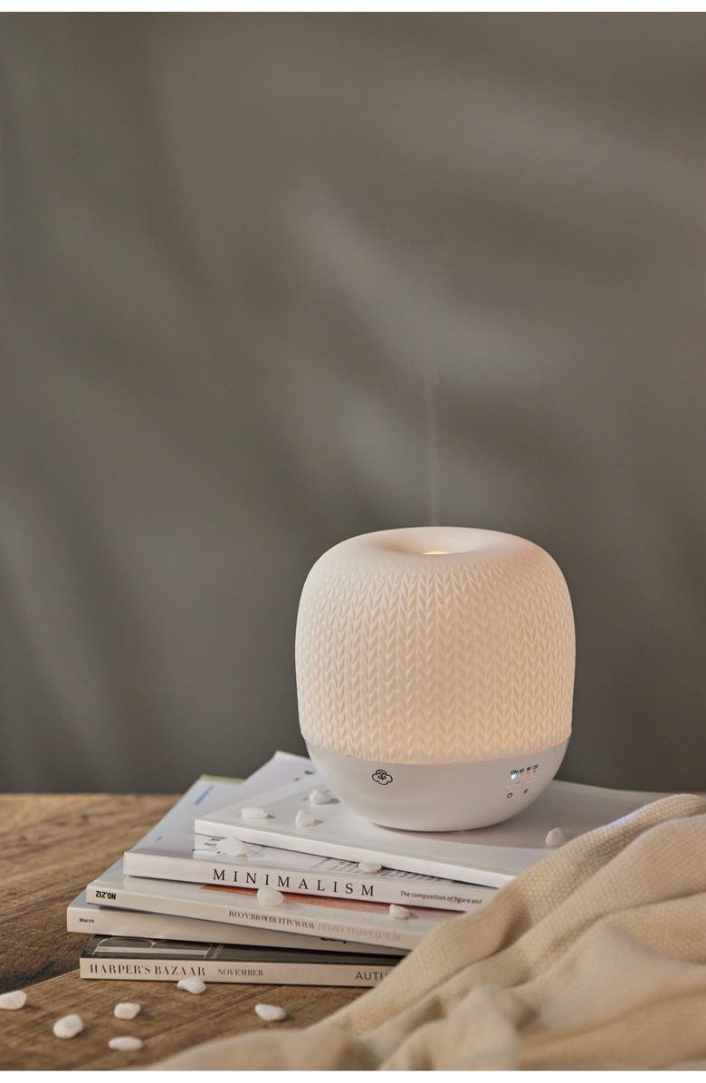 SERENE HOUSE Knit Ceramic Ultrasonic Aroma Diffuser, Alternate, color, White