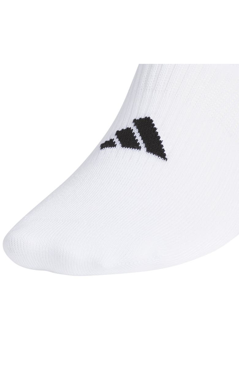 adidas 6-Pack Athletic Cushioned No-Show Socks, Alternate, color, White/ Black