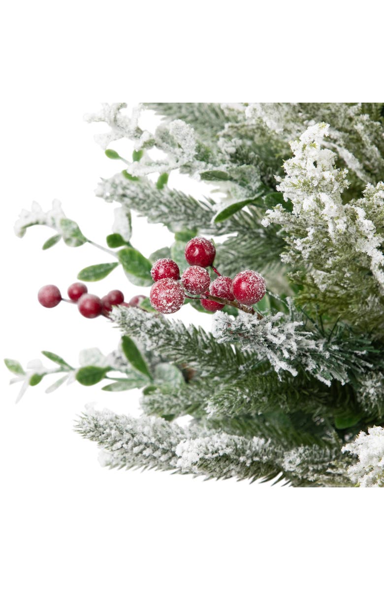 Northlight Flocked Balsam Pine Artificial Mini Christmas Tree in Burlap Base - 24" - Unlit, Alternate, color, Green