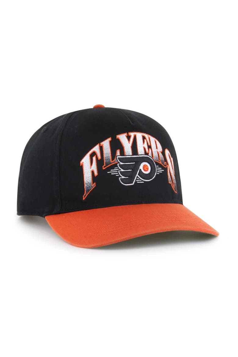 Men's '47  Black/Orange Philadelphia Flyers Atkin Vintage Relaxed Hitch Adjustable Hat, Alternate, color, Black