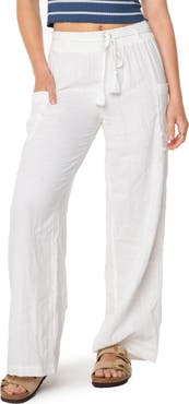 Roxy Sea Goldie Wide Leg Cotton Pants