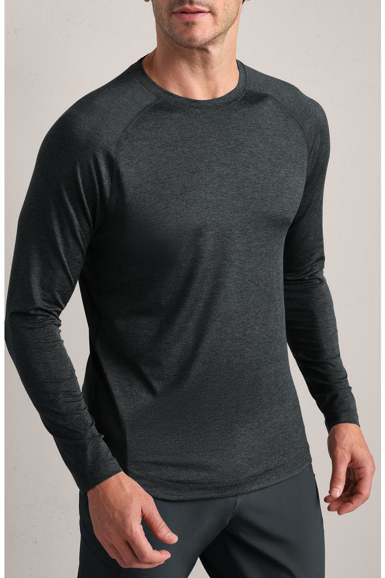 Atmosphere Long Sleeve Performance T-Shirt, Main, color, PINE GRAY HEATHER