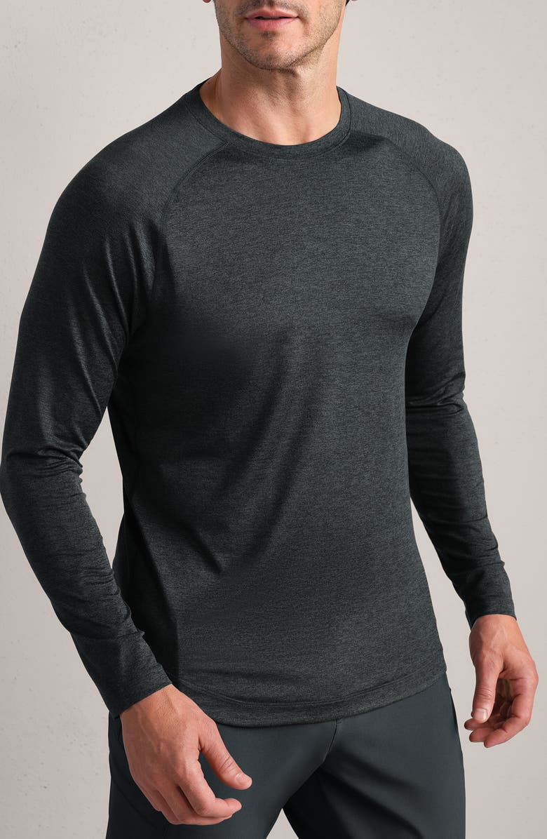 Rhone Atmosphere Long Sleeve Performance T-Shirt, Main, color, Pine Gray Heather