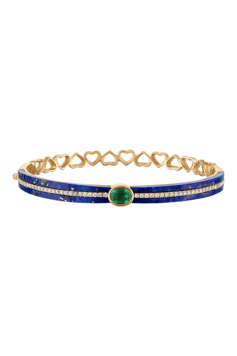 Stoned Love Bangle Bracelet, Main, color, YELLOW GOLD